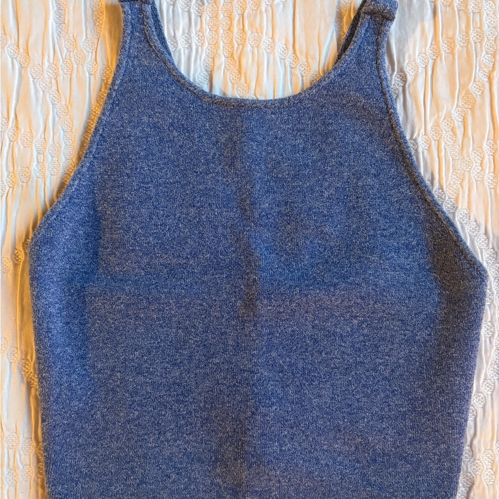 American Apparel Blue Fitted Tank Top